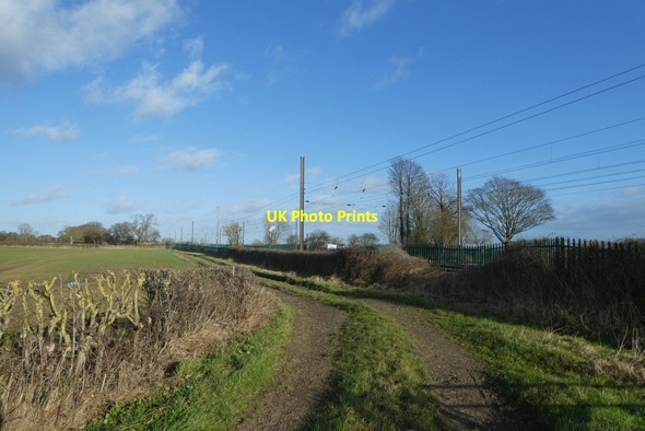Photo 6"x4" Track beside the railway Colton\/SE5444 c2022
