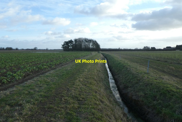 Photo 6"x4" Field drain and footpath Appleton Roebuck c2022