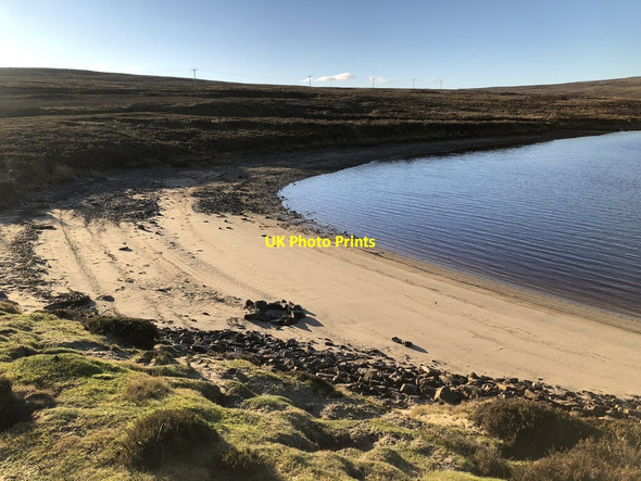 Photo 6"x4" Beach at Waskerley Reservoir Waskerley c2021