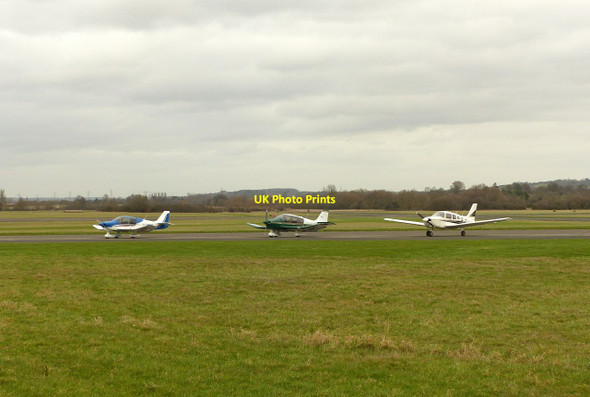 Photo 6"x4" Light aircraft on the apron at Nottingham Airport Bassingfield c2022
