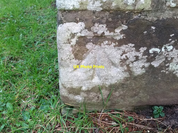 Photo 6"x4" Ordnance Survey Cut Mark Llanbeder c2022