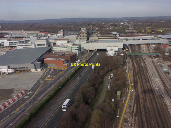 Photo 6"x4" Gatwick Airport from the air Lowfield Heath c2022