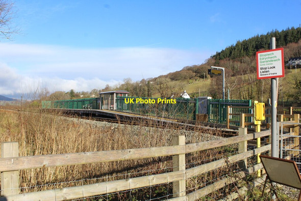 Photo 6"x4" Dolgarrog station viewed from the footpath Dolgarrog c2022