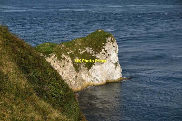 Photo 6"x4" Chalk Headland near Kinbane Castle Ballycastle\/D1140 c2021
