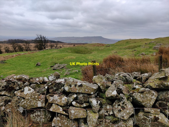 Photo 6"x4" Dry stone wall on Clee Burf Cockshutford c2022