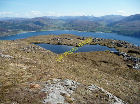 Photo 6"x4" Lochan on the east ridge of Ben Aslak Kylerhea\/Caol Reatha c2009
