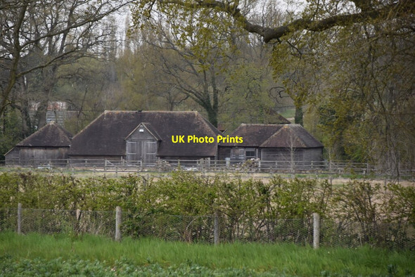 Photo 6"x4" Wooden barns Hearnden Green c2021