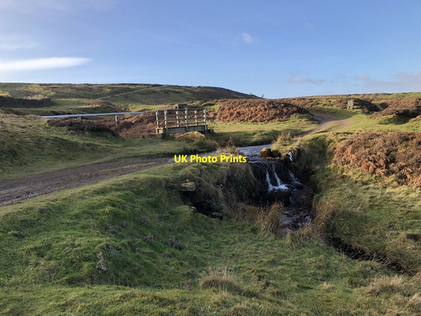 Photo 6"x4" Beck, Ford, Footbridge and Aqueduct,  Barningham Moor Barningham\/NZ0810 c2022
