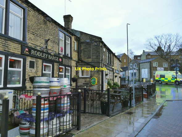 Photo 6"x4" Defibrillator on the Rodley Barge Horsforth c2022