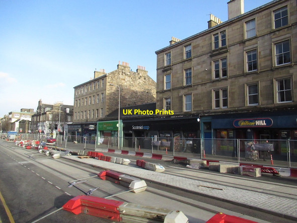 Photo 6"x4" Tram line construction, Leith Walk Edinburgh c2022