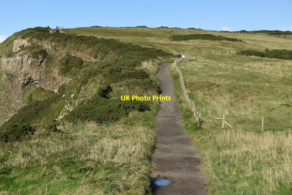 Photo 6"x4" Cliff top footpath Portballintrae c2021