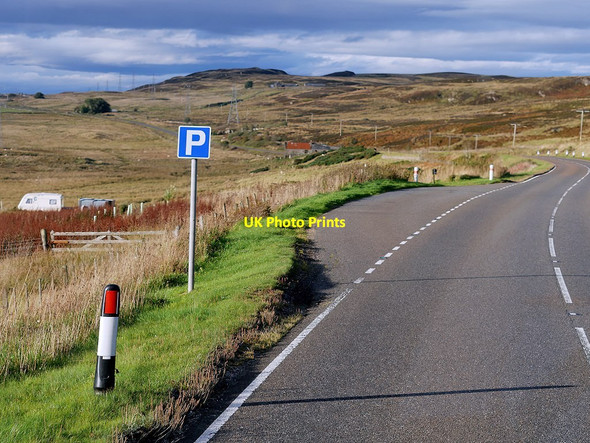 Photo 6"x4" Layby on the A9 near Crofts of Benachielt Houstry\/ND1535 c2021