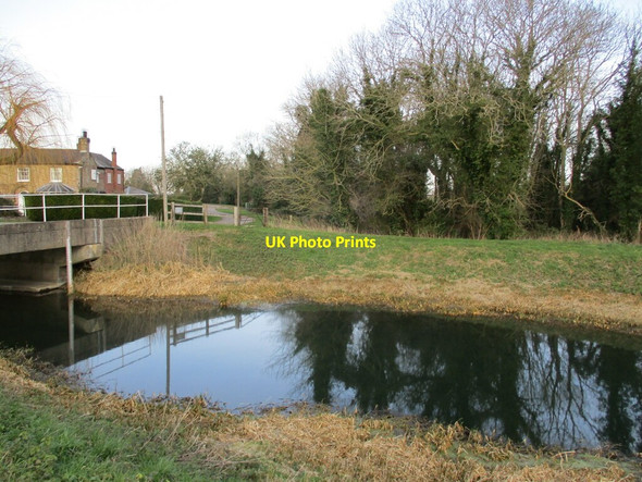 Photo 6"x4" The River Slea at Ferry Bridge North Kyme c2022