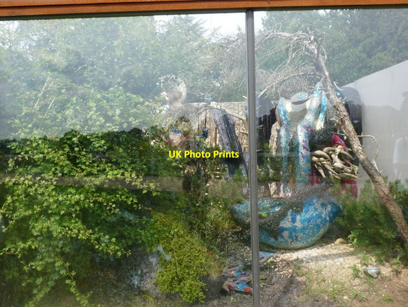 Photo 6"x4" View of the Glamourlands garden Knowl Wall c2014