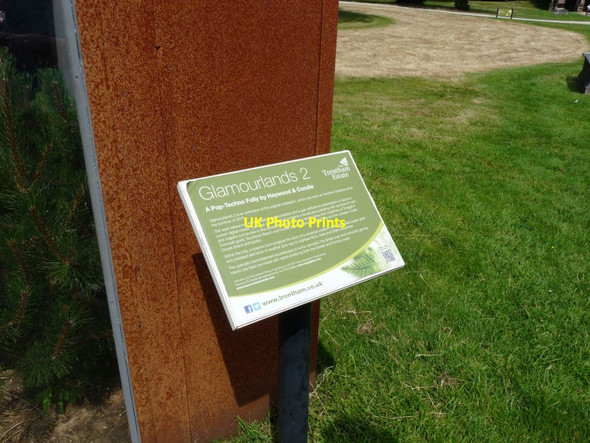 Photo 6"x4" Information board about the garden Knowl Wall c2014