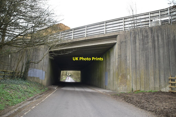 Photo 6"x4" M25 bridge, Water Lane Limpsfield c2021