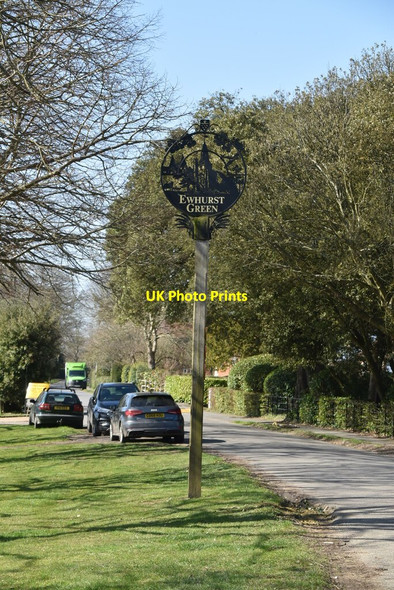 Photo 6"x4" Ewhurst Green Village sign Ewhurst Green\/TQ7924 c2021