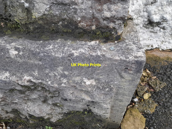Photo 6"x4" Ordnance Survey Rivet Grange-Over-Sands c2022