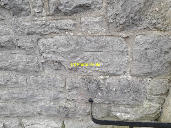 Photo 6"x4" Ordnance Survey Cut Mark Grange-Over-Sands c2022