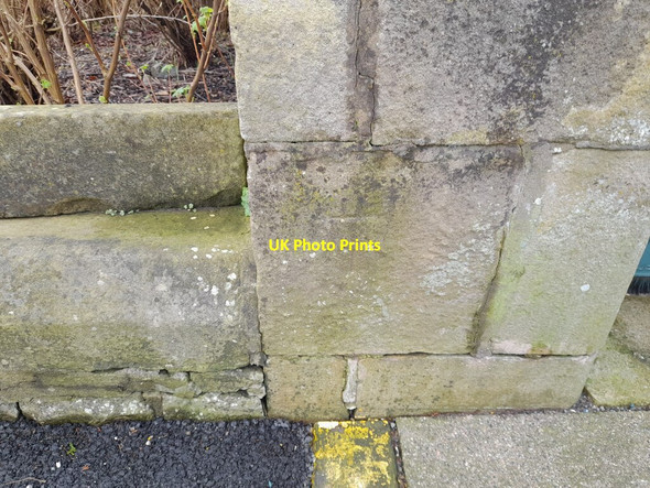 Photo 6"x4" Ordnance Survey Cut Mark Grange-Over-Sands c2022