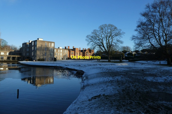 Photo 6"x4" Snow covered Derwent Lawns Heslington c2022