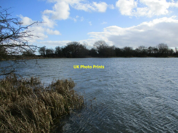 Photo 6"x4" Fishing pond near Market Overton Barrow\/SK8915 c2022
