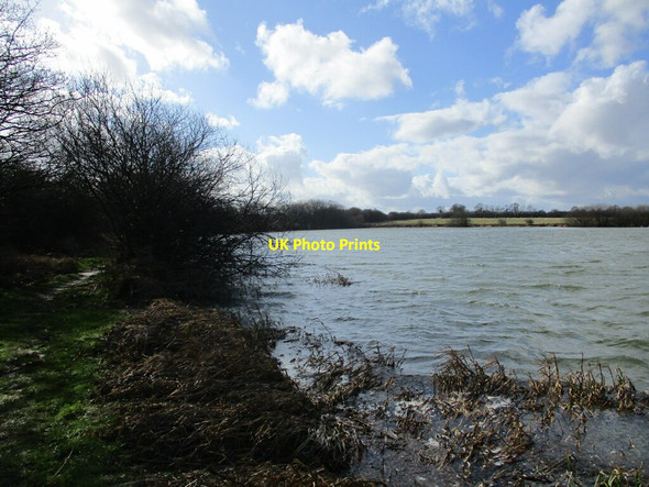 Photo 6"x4" Fishing pond near Market Overton Barrow\/SK8915 c2022 P1