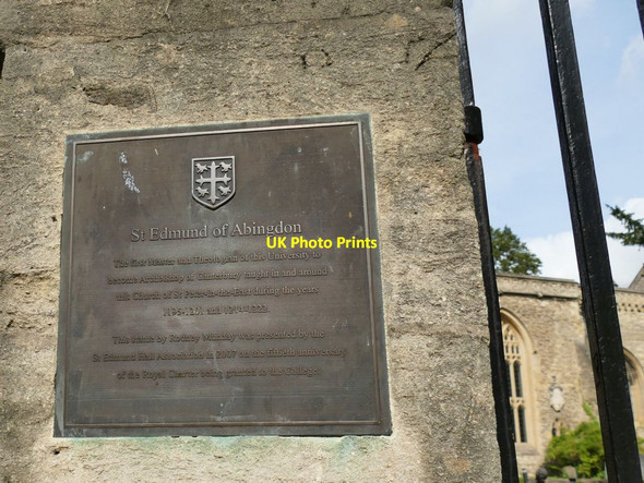 Photo 6"x4" Plaque for the statue St Edmund Oxford\/SP5106 c2021