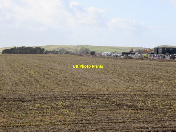 Photo 6"x4" Stubble and building site, Gullane Gullane c2022