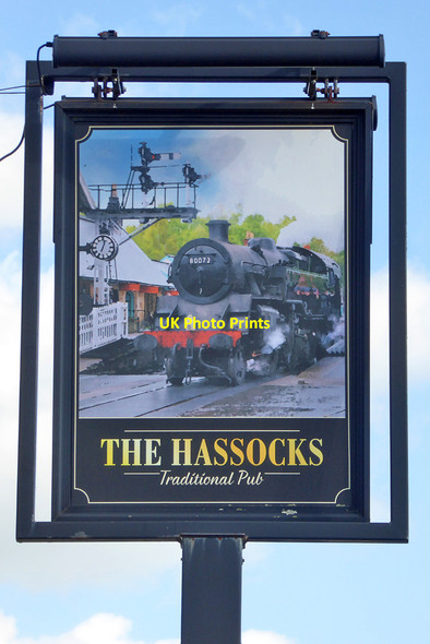 Photo 6"x4" Inn sign, The Hassocks, Hassocks Hassocks\/TQ3015 c2022