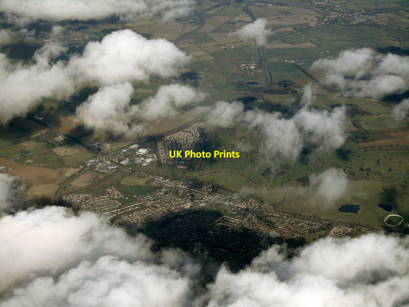 Photo 6"x4" Towcester from the air Towcester c2022