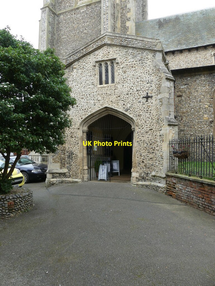Photo 6"x4" Church Entrance Porch Fakenham c2022