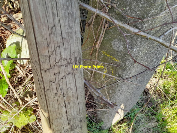 Photo 6"x4" Ordnance Survey Cut Mark Gleaston c2022