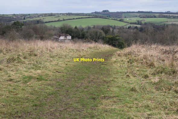 Photo 6"x4" Path above the memorial on Shawford Down Shawford\/SU4624 c2022