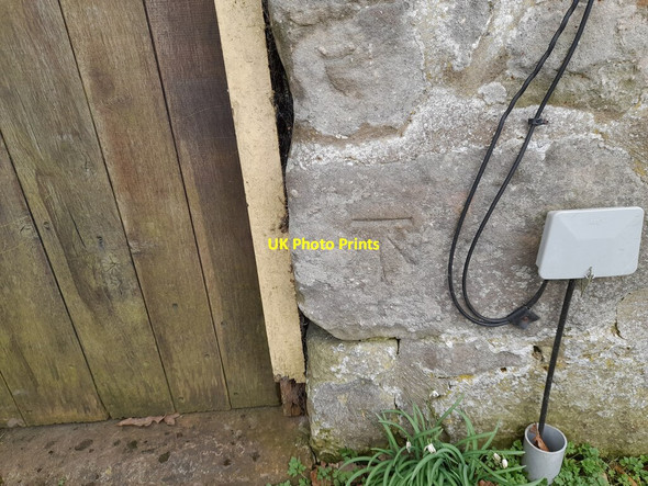 Photo 6"x4" Ordnance Survey Cut Mark Maesbury c2022