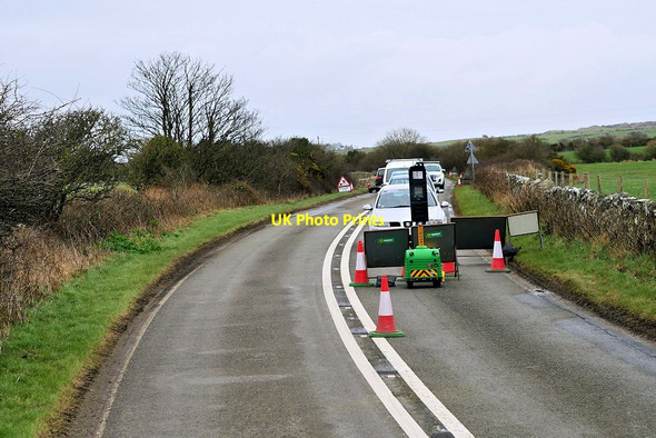 Photo 6"x4" Roadworks on the A4080 near Tyn L\u00c3\u00b4n Capel Gwyn c2022