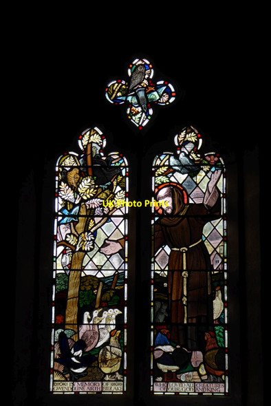 Photo 6"x4" Stained Glass window, Hagley Church Clent c2021