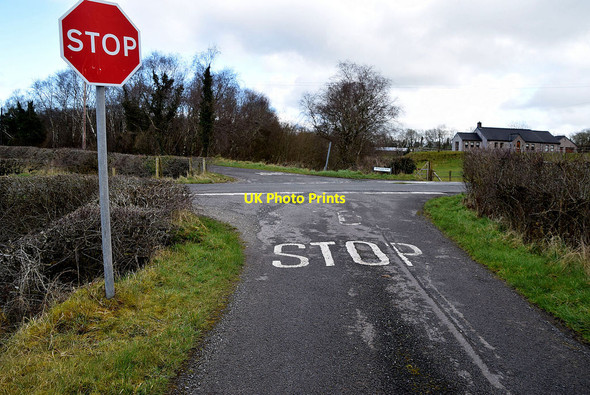 Photo 6"x4" Road junction, Letfern Seskinore c2022