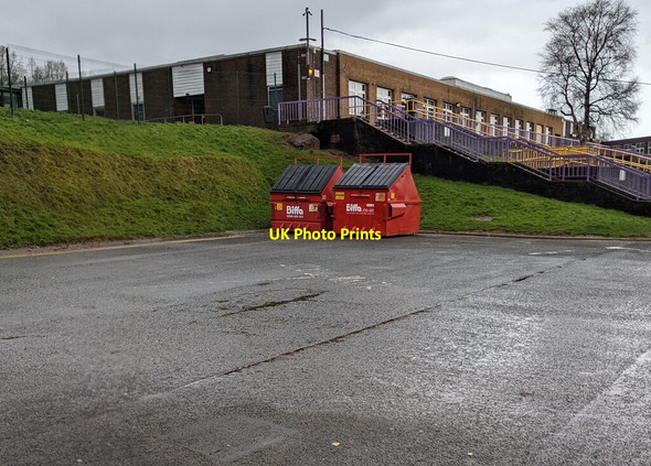 Photo 6"x4" Two large red Biffa bins, Fairwater, Cwmbran Cwmbran\/Cwmbr\u00e2n c2022