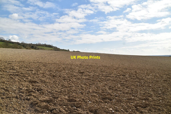 Photo 6"x4" Ploughed field Force Green c2021