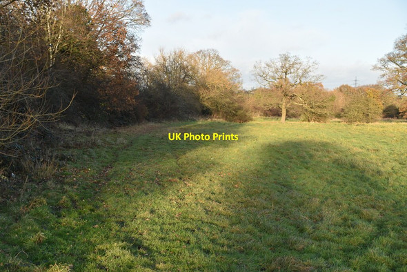 Photo 6"x4" Footpath along field boundary Theydon Bois c2021