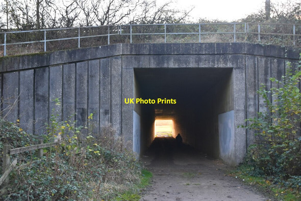 Photo 6"x4" Footpath under M25 Epping c2021