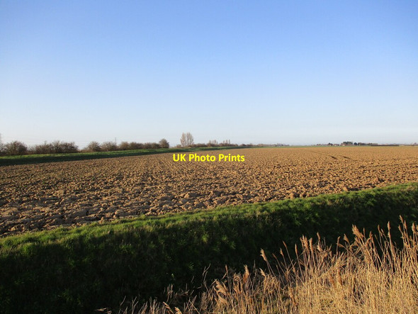 Photo 6"x4" Ploughed field, Freiston Ings Boston Long Hedges c2022
