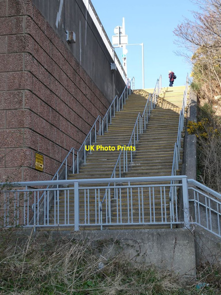 Photo 6"x4" Access steps to the eastern footway\/cycleway on the Forth Road Bridge Queensferry\/NT1278 c2022