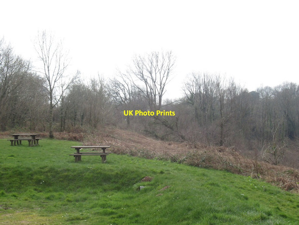 Photo 6"x4" Picnic tables, Wern-y-cwm Bullyhole Bottom c2022