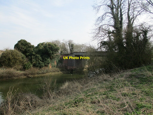 Photo 6"x4" Railway bridge over Cowbridge Drain Cowbridge\/TF3247 c2022