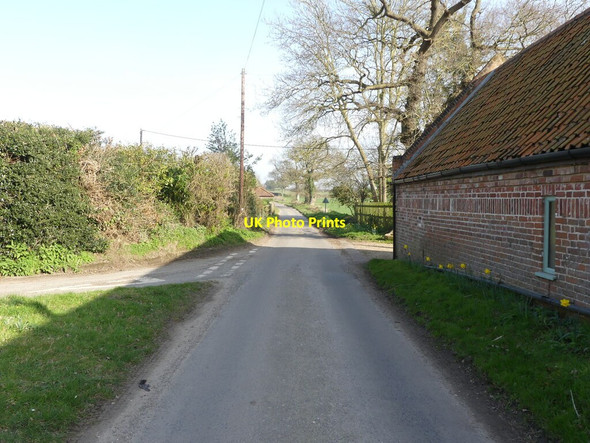 Photo 6"x4" Road to Westwick Skeyton Corner c2022