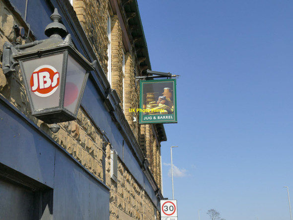 Photo 6"x4" Signs on the old Jug and Barrel, Town Street, Stanningley Pudsey\/SE2233 c2022