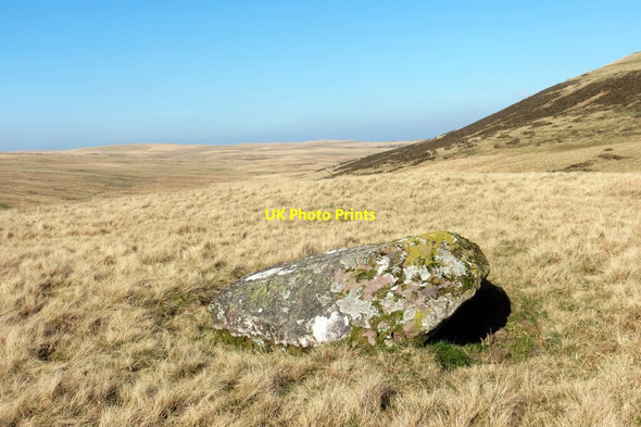 Photo 6"x4" Maenhir ar lawr \/ Recumbent standing stone Foel Darw c2022
