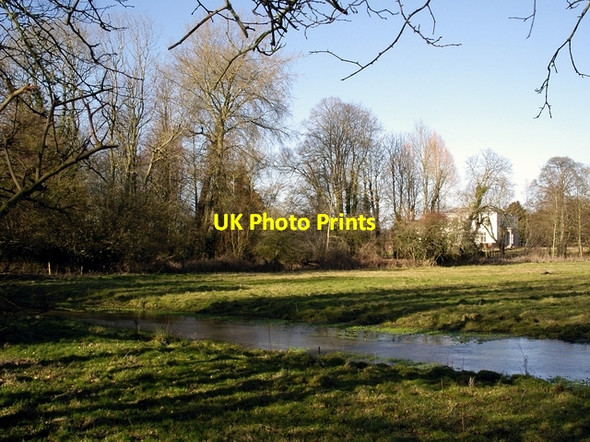 Photo 6"x4" River Itchen south of Tichborne Tichborne c2006
